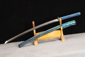 Ghost Handmade Blue Commander Samurai Fixed Blade Knife