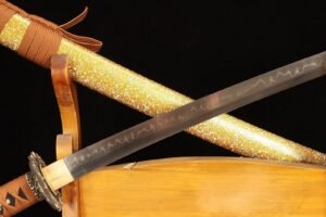 Ghost Handmade Golden Samurai Fixed Blade Knife
