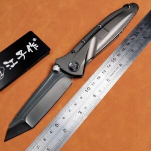 Microtech Delta DLC All Black M390 Titanium Alloy Shunfeng Folding Knife