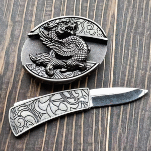 Dragon head knife buckle belt buckle knife