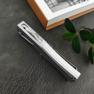 Zinc Handle Microtech Hera Goddess White Handle Double Edge OTF Knife