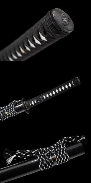 Ghost Handmade Leaf-Pattern Samurai Fixed Blade Knife