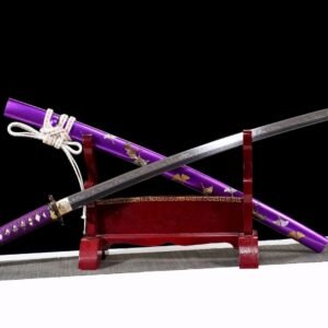 Purple-Sheath Commander Samurai Fixed Blade Knife