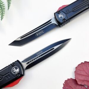 Zinc-handle Microtech Bounty Hunter Black OTF Knife