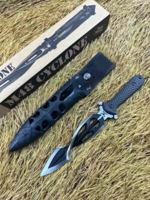Combined With M48 Spiral Flat Spines Fixed Blade Knife