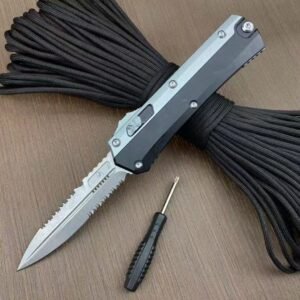 Microtech Snake God Double-Serrated OTF Knife