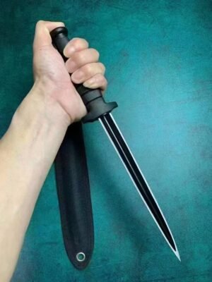 Classic Black Triangular Version Fixed Blade Knife