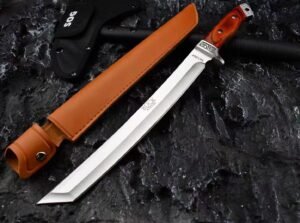 Extended Version Of The Colored Wood Back Fixed Blade Knife