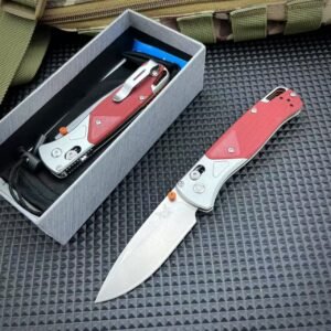 Butterfly 535-9 Red And White G10 Handle Folding Knife