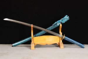 Ghost Handmade Blue Commander Samurai Fixed Blade Knife