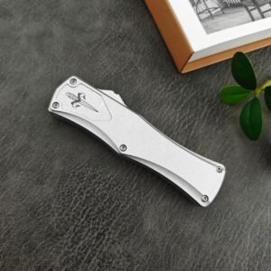 Zinc Handle Microtech Hera Goddess White Handle Double Edge OTF Knife