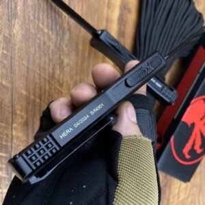 Micro-Tech Hera Goddess All-Black Toothblade OTF Knife