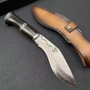 Shennongjia Dragon Pattern Damascus Kukri Knife