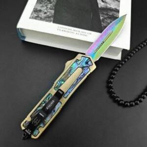 Colored Titanium Baobei Scarab Double-edged OTF OTF Knife
