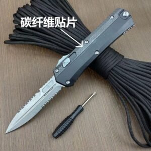 Microtech Snake God Double-Serrated OTF Knife