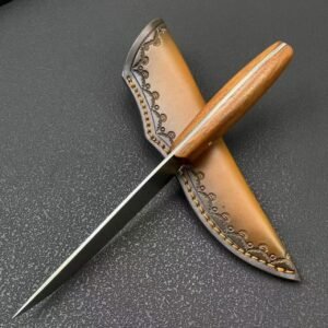 Damascus Fruit Knife with Red Sandalwood Handle