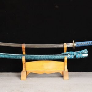 Ghost Handmade Blue Commander Samurai Fixed Blade Knife