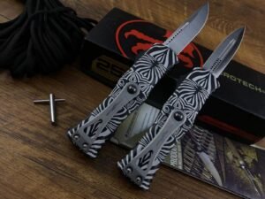 Microtech Hera Goddess Floral Pattern OTF Knife