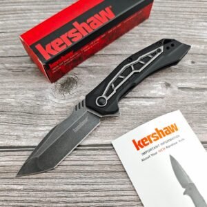 Kashow 1376 Off Black Stone Wash Folding Knife