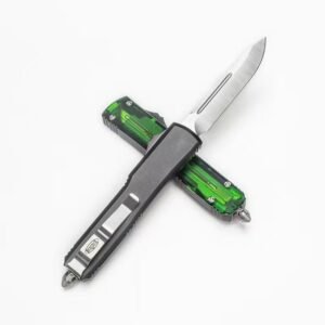 Microtech Clear UT Green-Handle OTF Knife
