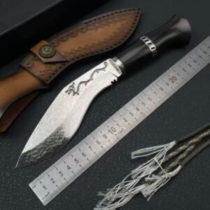 Shennongjia Dragon Pattern Damascus Kukri Knife