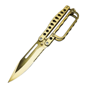butterfly trench knife-4 colors folding Balisong with knuckle guard