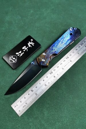 Crisp-Dasha DLC M390 Titanium Alloy Handgrip SF Folding Knife