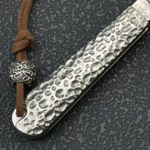 Mini Cleaver-Style Damascus Folding Knife