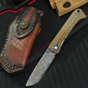 The Winged Bird Breaks The Great Damascus Folding Knife