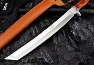 Extended Version Of The Colored Wood Back Fixed Blade Knife
