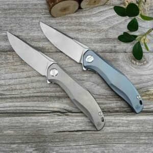 Bear Head Star Titanium Alloy Handle Folding Knife
