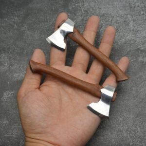 Mini 440C Hand Axe with Red Sandalwood Handle