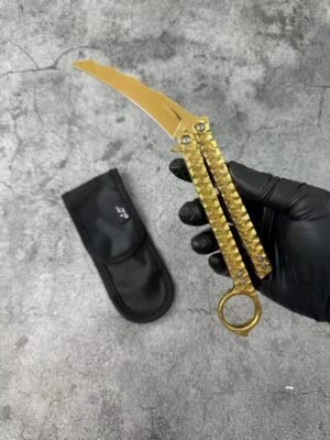 Balisong Karambit Eagle Claw Variation Fling Knife Color Titanium Edition