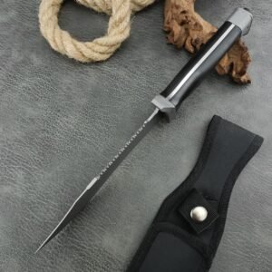 Jungle Wolf Foreign Trade Edition Black Titanium Fixed Blade Knife