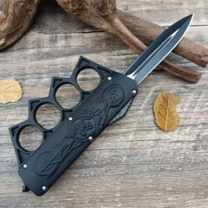 Plastic-handled Ghost Knight Gauntlets Jump Straight At The Tiger OTF Knife