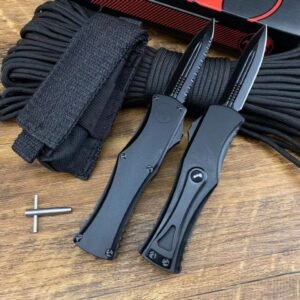 Micro-Tech Hera Goddess All-Black Toothblade OTF Knife