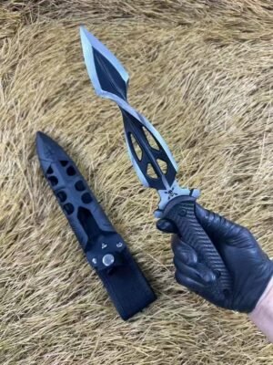 Combined With M48 Spiral Flat Spines Fixed Blade Knife