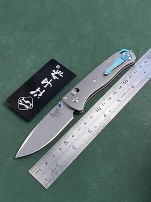 Butterfly 535 M390 Stone Washed Titanium Shunfeng Folding Knife