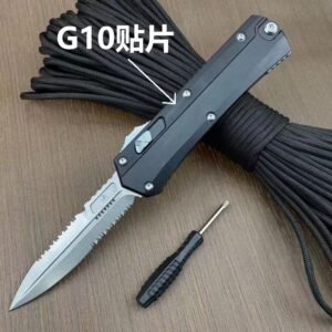 Microtech Snake God Double-Serrated OTF Knife