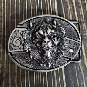 Lion knife belt buckle knife