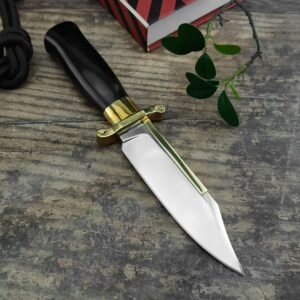 Trumpet With Golden Backs And Straightforward Chess Fixed Blade Knife