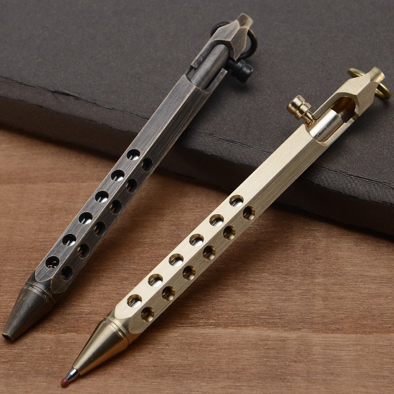Creative-Vintage-Brass-Ballpoint-Pens-Handmade-Matel-Signature-Pen-Office-Business-Gift-Stationery-Supplies.jpg Brass Tactical Pen Handmade Machine Gun Pen