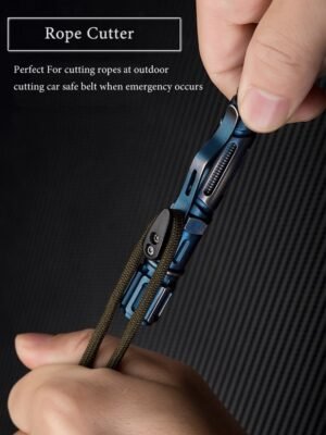 NEW 7-In-1 Outdoor EDC Multi-Function Self Defense Tactical Pen With Emergency Led Light Whistle Glass Breaker Outdoor Survival