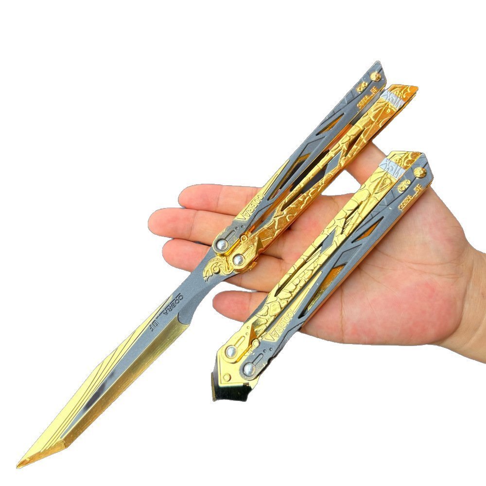 O1CN010Zb61027OVDt8sVAe_2207619137787-0-cib.jpg Delta Gaming Periphery Large Shadow Front Butterfly Knife Heavy Edition Metal Crafts
