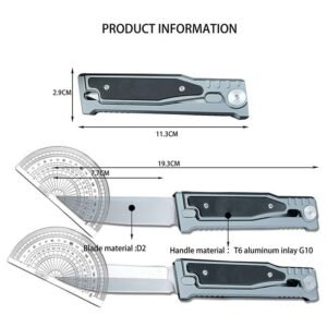 Gravity knife aluminum alloy handle D2 high hardness EDC