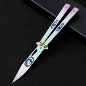 Unsharpened butterfly practice knife color butterfly knife outdoor multi-function folding knife swing