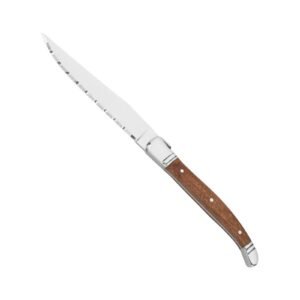 Wooden handle serrated knife luxury French fruit knife