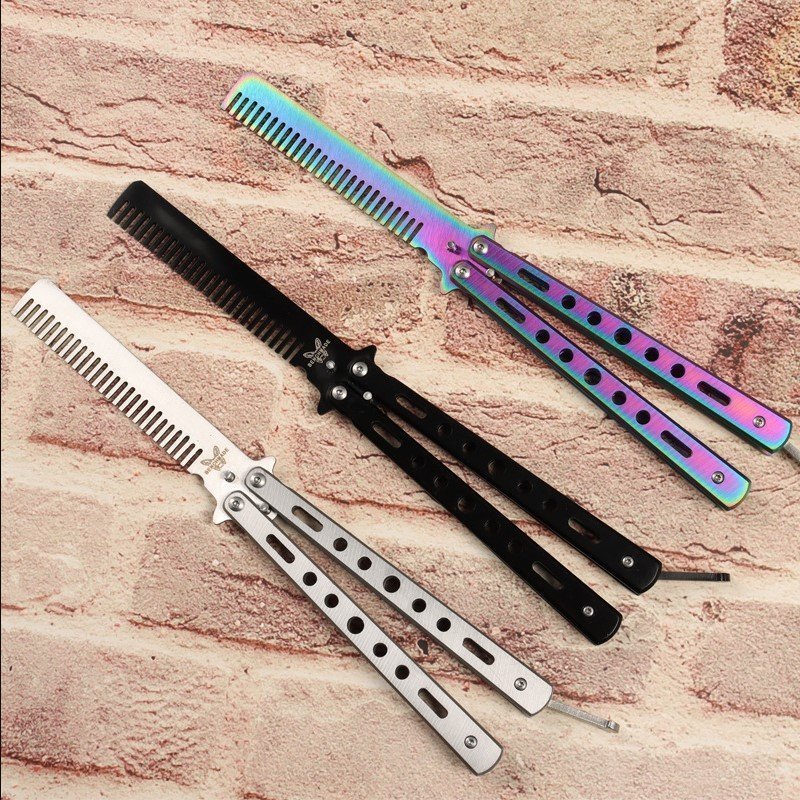 O1CN01ImJXmO2JUFOnlKbUo_2923059424-0-cib.jpg Balisong Butterfly Comb Edc Practice Tool, Safe And Unsharpened, For Beginners