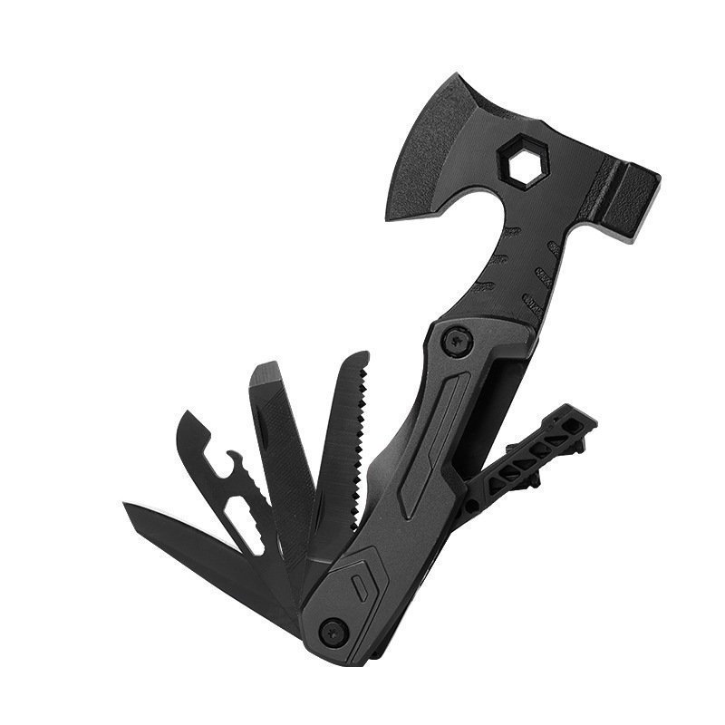 O1CN01KN5ir52I7WCdC6WkB_2217657629239-0-cib.jpg Multifunctional survival axe pliers folding knife pliers hammer with flint multi-purpose tool portable life-saving axe---BLACK