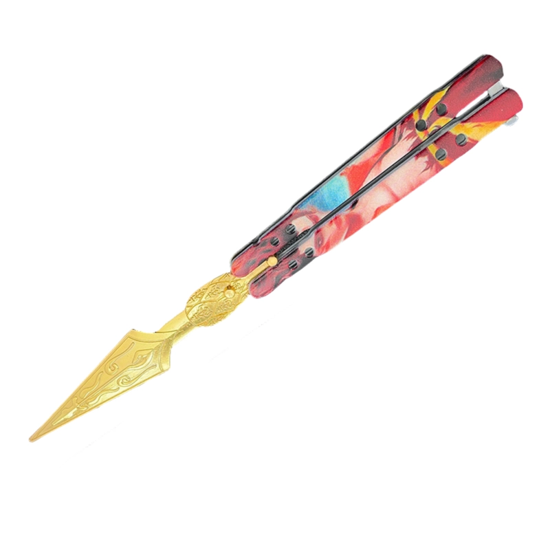 O1CN01LMLtfG1Gn4oknAfjx_2479190666-0-cib.webp Nezha surrounding the Devil Boy Conquers the Sea figure Leng Feng butterfly knife unsharpened 22CM metal craftsNezha surrounding the Devil Boy Conquers the Sea figure Leng Feng butterfly knife unsharpened 22CM metal crafts